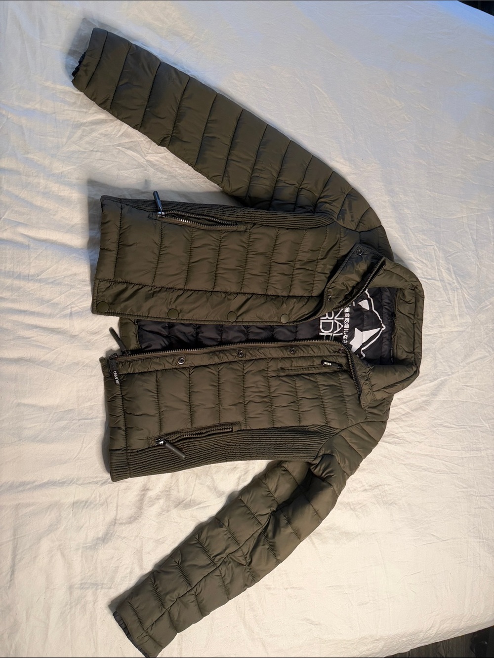Superdry Olive Green Women's Quilted Puffer Jacket